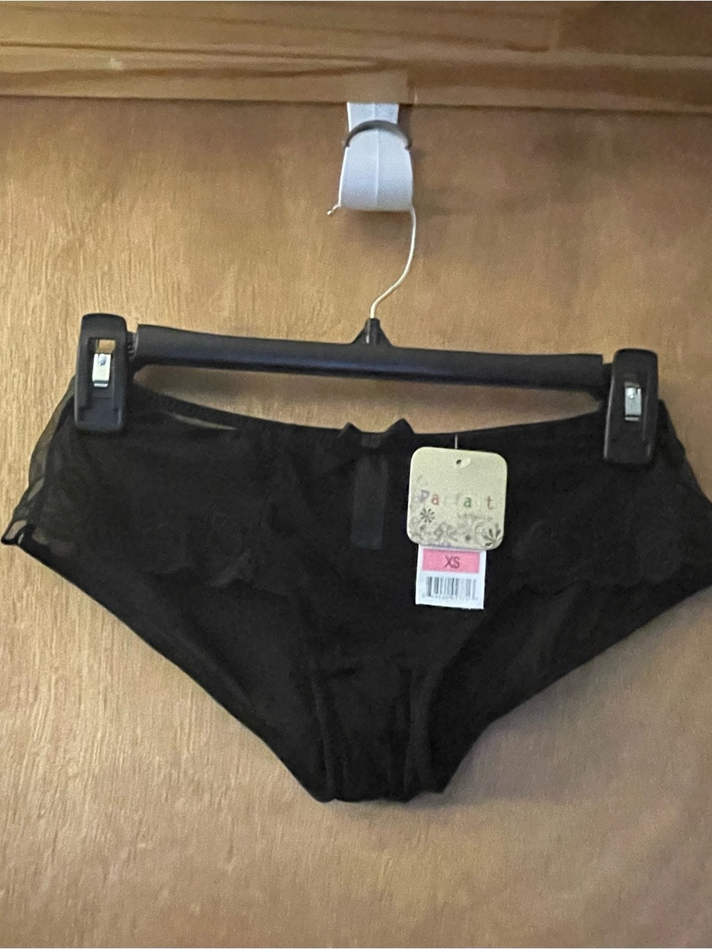Black Women's underwear with Sheer Detail - XS